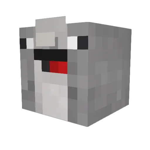 AJIVI Minecraft avatar head, 3D render