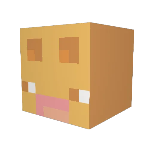 AJIronMan Minecraft avatar head, 3D render