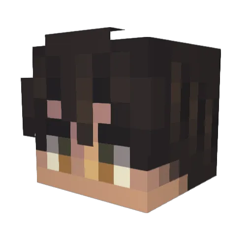 AJK2076 Minecraft avatar head, 3D render