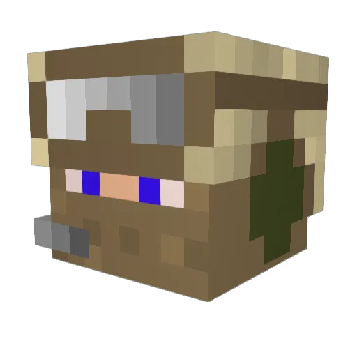 AJMASTA124 Minecraft avatar head, 3D render