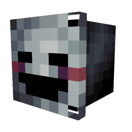 AJM_Impact Minecraft avatar head, 3D render