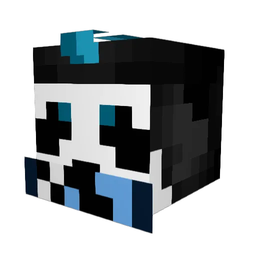 AJP775 Minecraft avatar head, 3D render