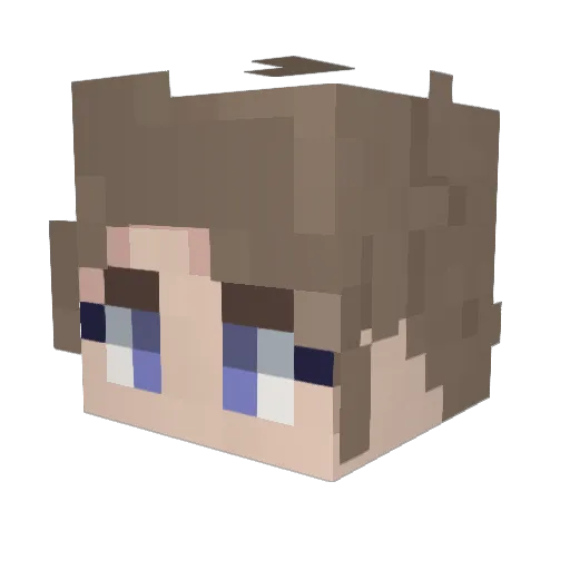 AJPlaysThings Minecraft avatar head, 3D render