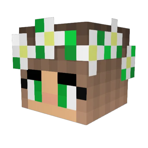AJQ1214 Minecraft avatar head, 3D render