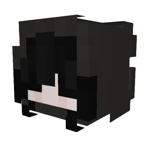 AJRQKD Minecraft avatar head, 3D render
