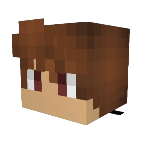 AJS3750 Minecraft avatar head, 3D render