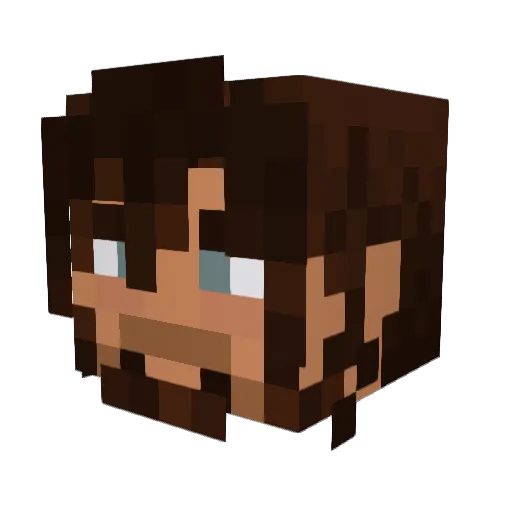 AJTHEFAV Minecraft avatar head, 3D render