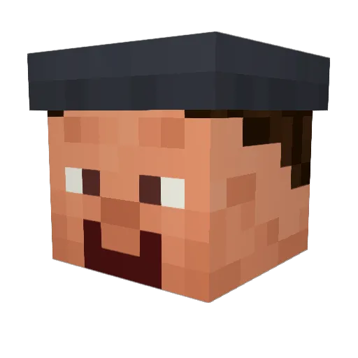 AJTheDino Minecraft avatar head, 3D render