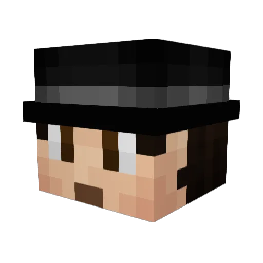 AJTrainz Minecraft avatar head, 3D render