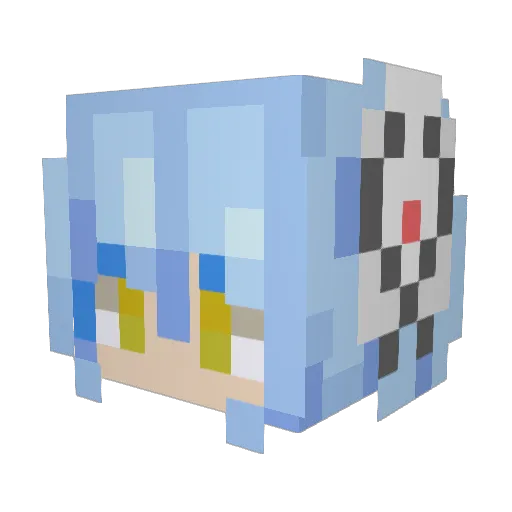 AJW141 Minecraft avatar head, 3D render