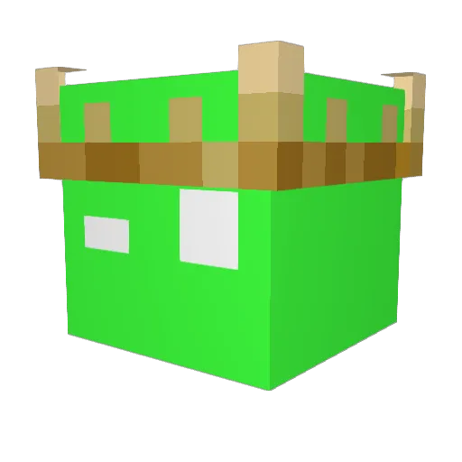 AJZZZZZ Minecraft avatar head, 3D render