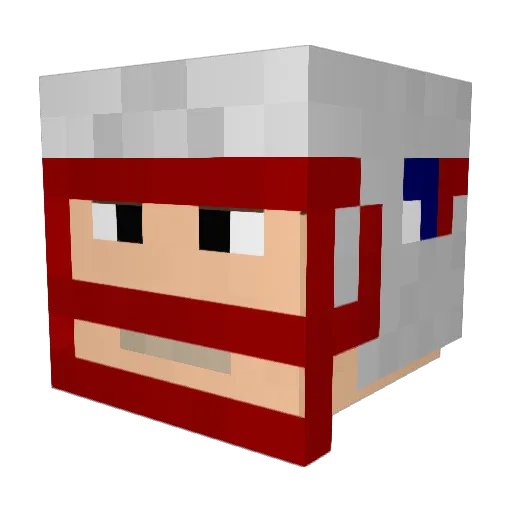 AJ_28 Minecraft avatar head, 3D render