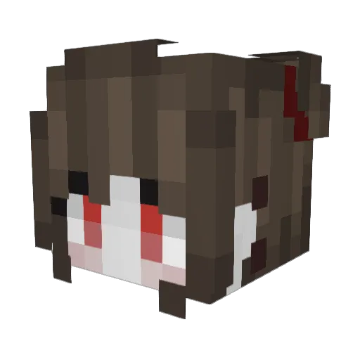 AJ_Aja Minecraft avatar head, 3D render