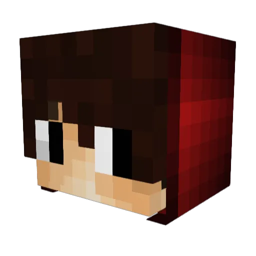 AJ_Crafter001 Minecraft avatar head, 3D render