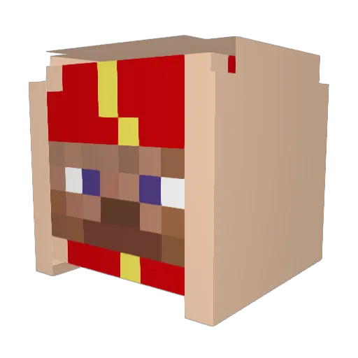 AJcon12345 Minecraft avatar head, 3D render