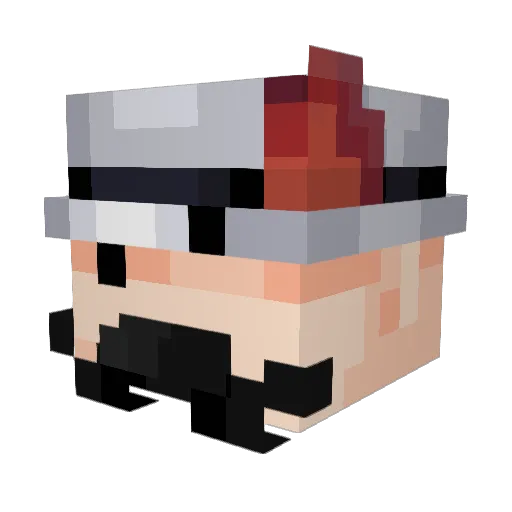 AJeMM Minecraft avatar head, 3D render