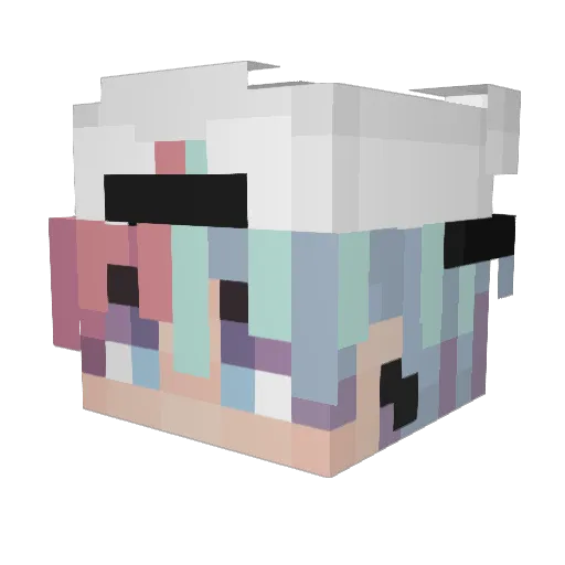 AJiezz Minecraft avatar head, 3D render