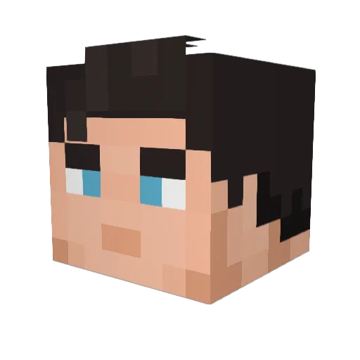 AJisHereNow Minecraft avatar head, 3D render