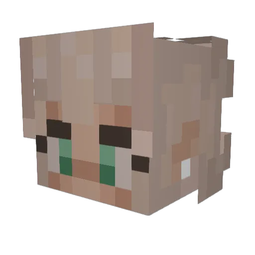 AJjax24 Minecraft avatar head, 3D render