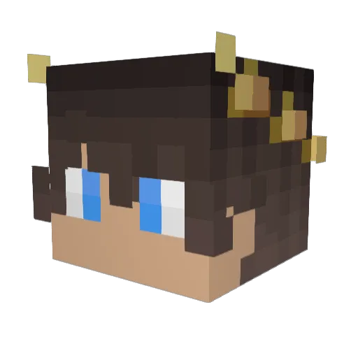 AJoseA Minecraft avatar head, 3D render