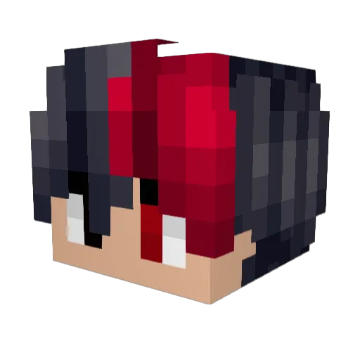 AJun_ Minecraft avatar head, 3D render