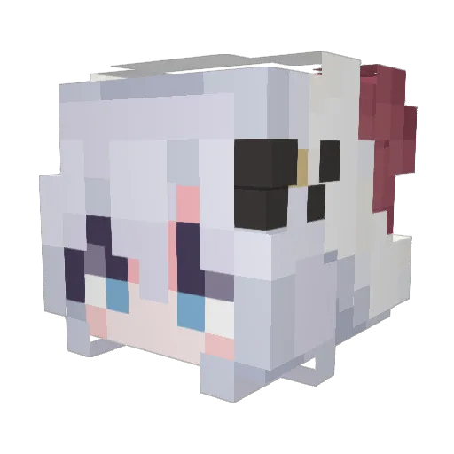 AJustLove_ Minecraft avatar head, 3D render