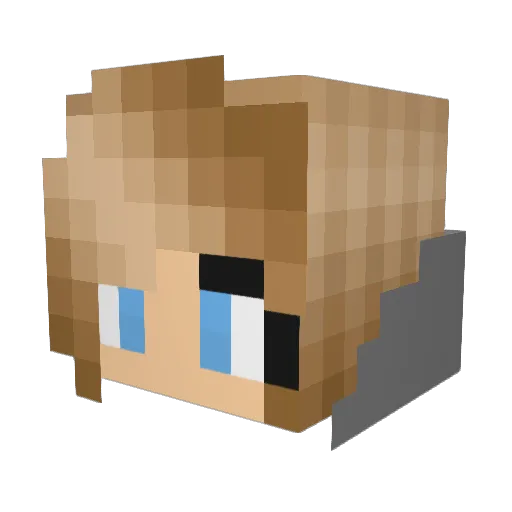 AJxEnders Minecraft avatar head, 3D render