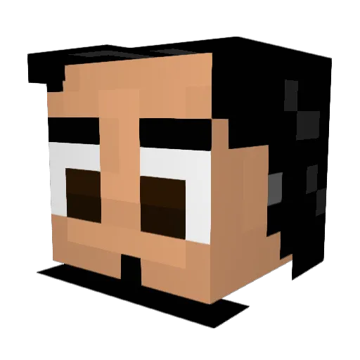 AJxjagson Minecraft avatar head, 3D render
