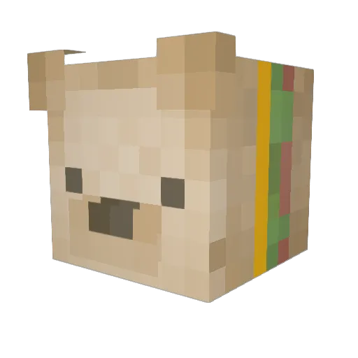 AJy215 Minecraft avatar head, 3D render