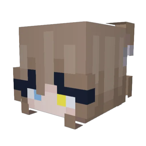 AK12504 Minecraft avatar head, 3D render