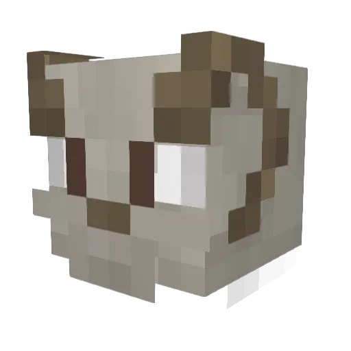AK144 Minecraft avatar head, 3D render