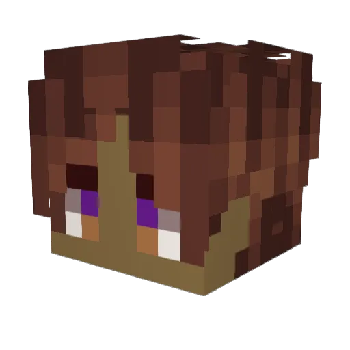 AK1_19 Minecraft avatar head, 3D render