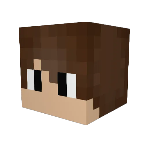 AK47Redline Minecraft avatar head, 3D render