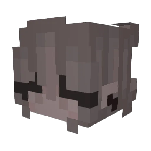 AK47ash Minecraft avatar head, 3D render