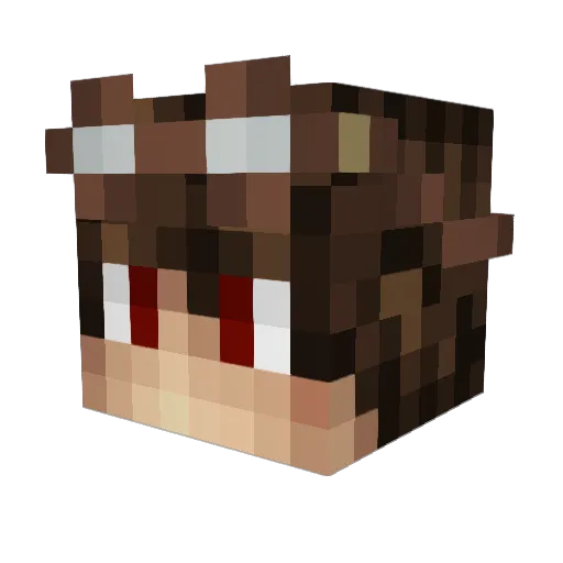 AK53 Minecraft avatar head, 3D render