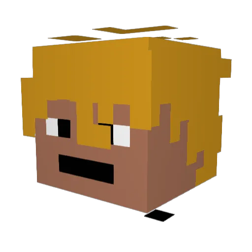 AK6661 Minecraft avatar head, 3D render