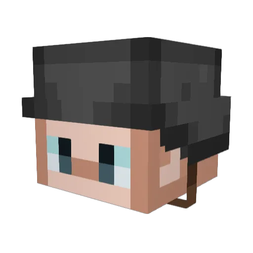 AKAMC22 Minecraft avatar head, 3D render