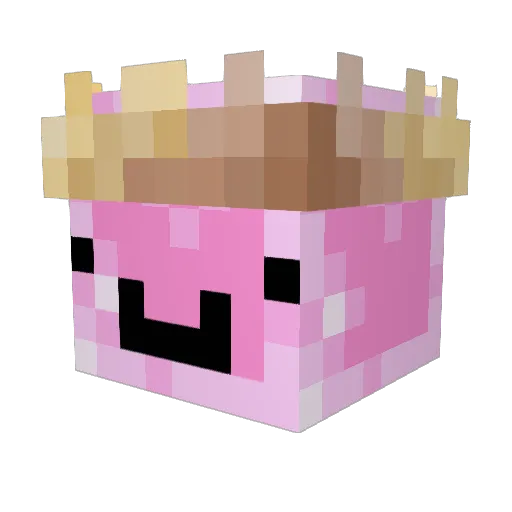 AKANOUSI Minecraft avatar head, 3D render