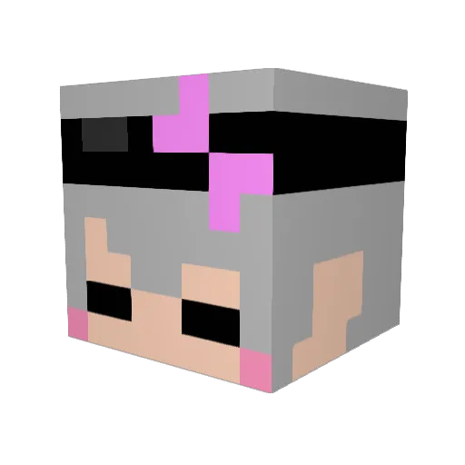 AKATUKITISATO Minecraft avatar head, 3D render