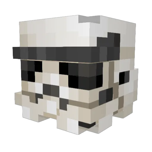 AKAWAKAWA Minecraft avatar head, 3D render