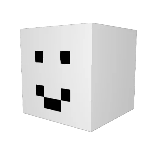 AKAXbonbon Minecraft avatar head, 3D render