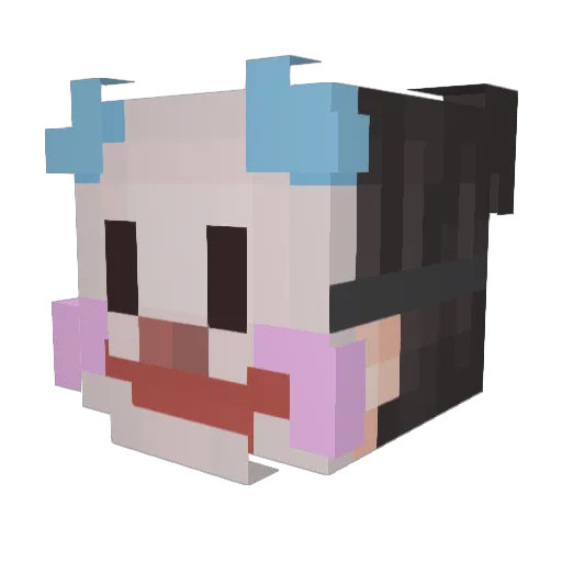 AKA_HanFei Minecraft avatar head, 3D render