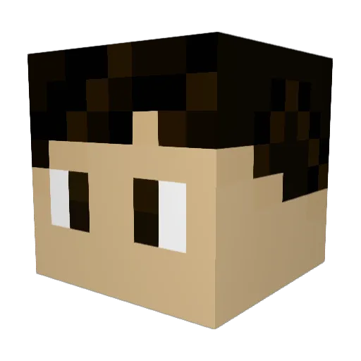 AKA_SkyFire Minecraft avatar head, 3D render