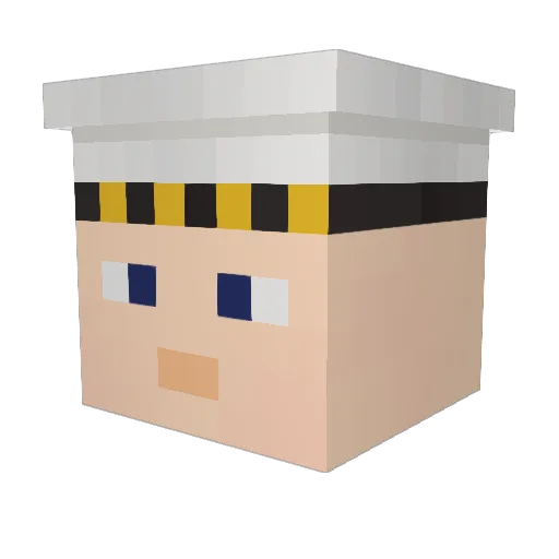 AKA_xavier Minecraft avatar head, 3D render