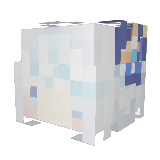 AKA_yemiao Minecraft avatar head, 3D render