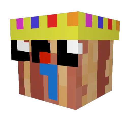 AKAbacon Minecraft avatar head, 3D render