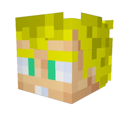 AKAbob32 Minecraft avatar head, 3D render