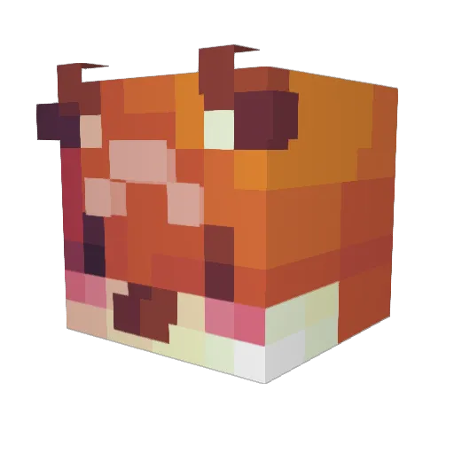 AKAlong Minecraft avatar head, 3D render