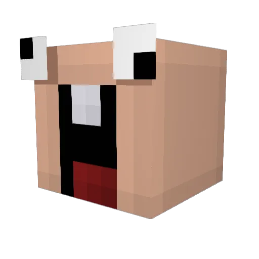 AKBABA_47 Minecraft avatar head, 3D render