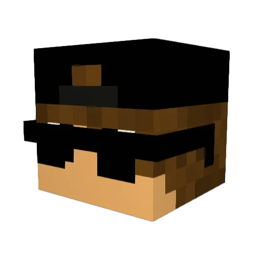 AKCAMM Minecraft avatar head, 3D render